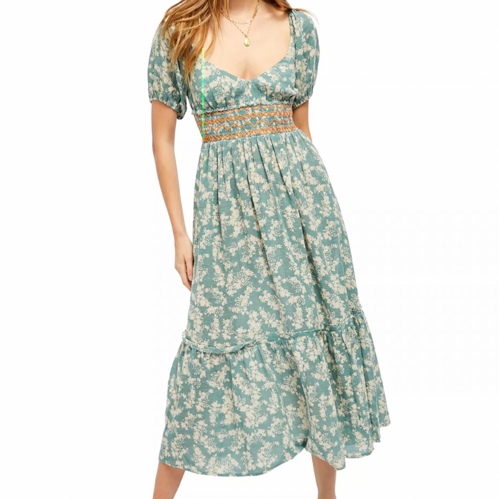 NWT Free People Elli Maxi Dress Floral Size Small